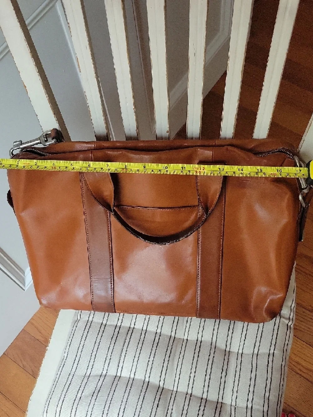 Jack Spade Brown Leather Briefcase Laptop Bag Shoulder Strap